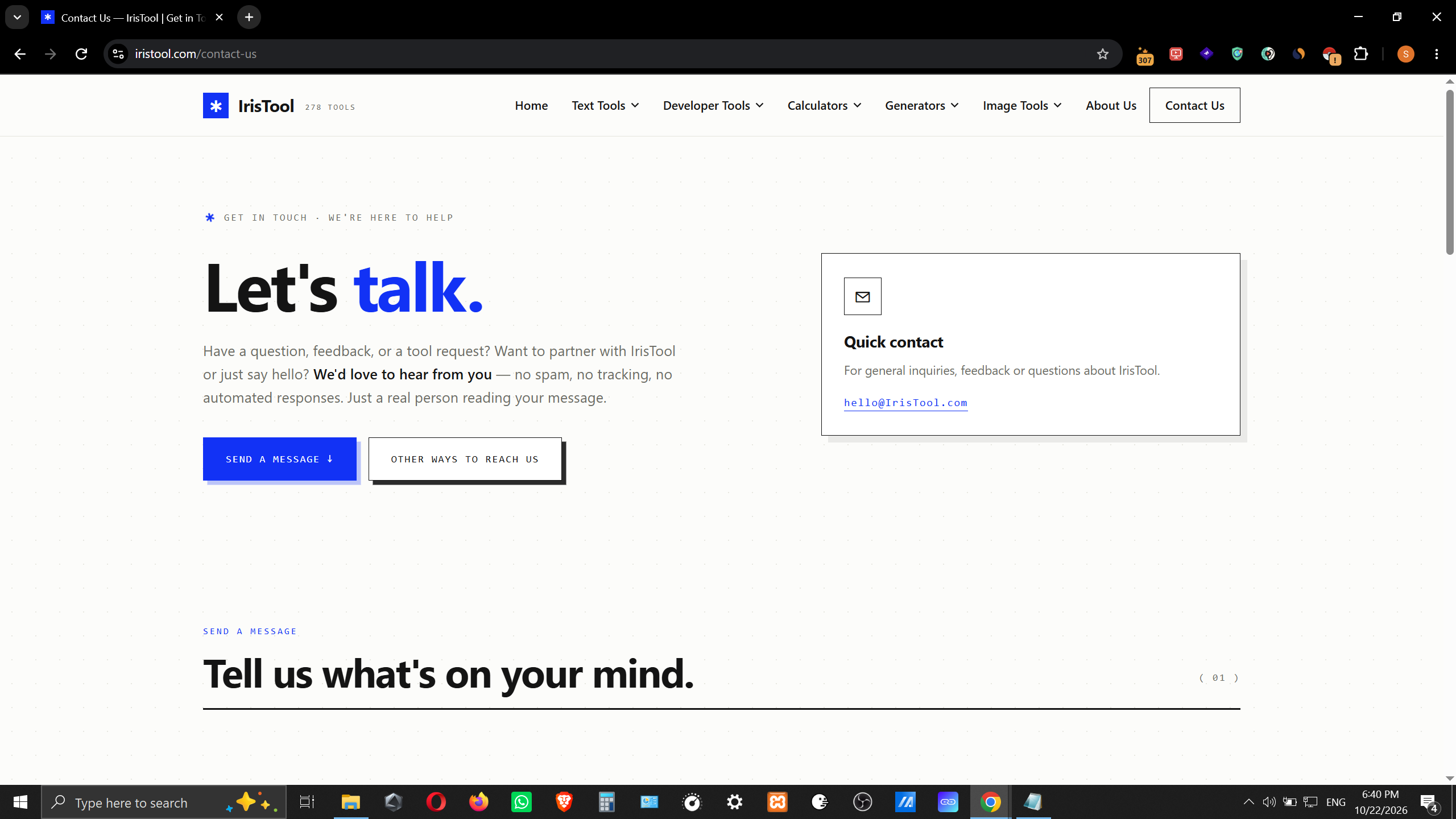 iristool.com screenshot 1