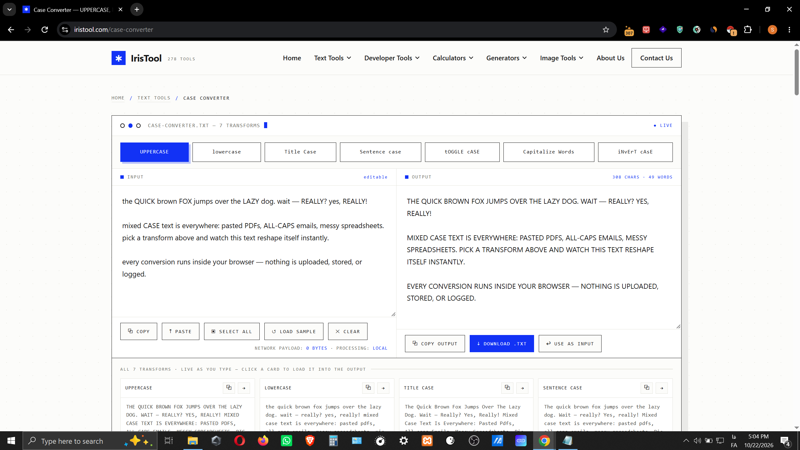 iristool.com screenshot 4