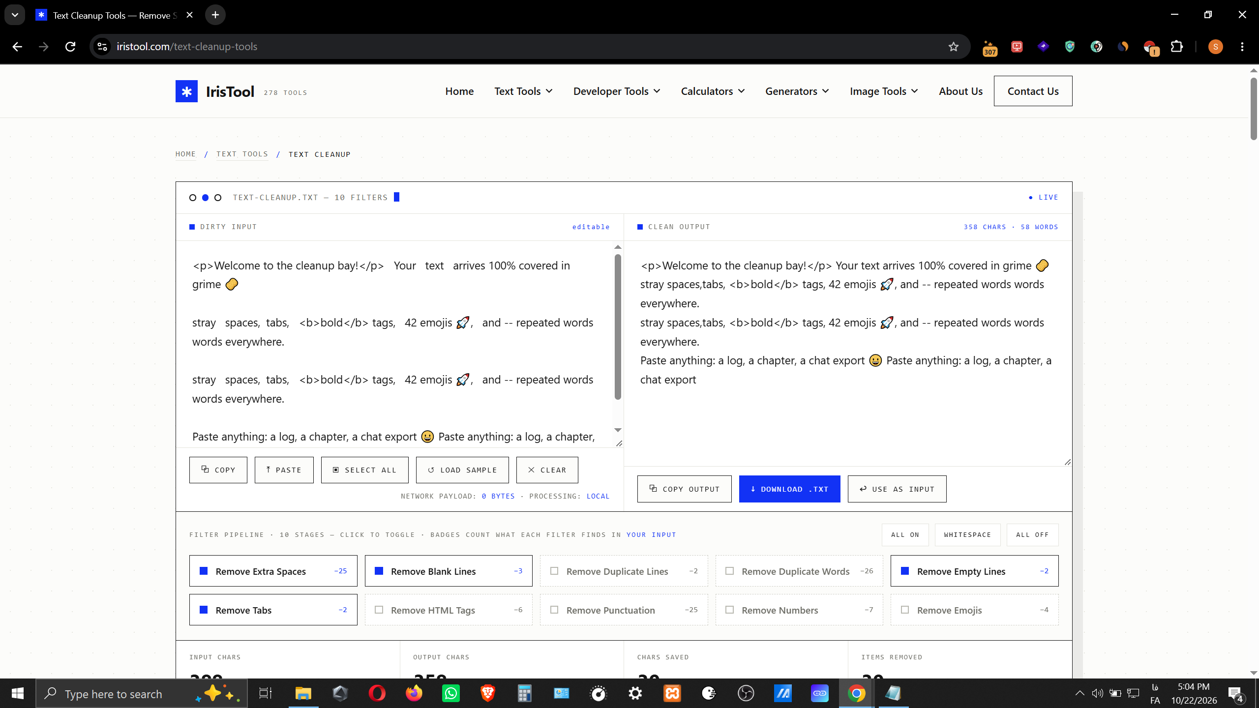 iristool.com screenshot 5